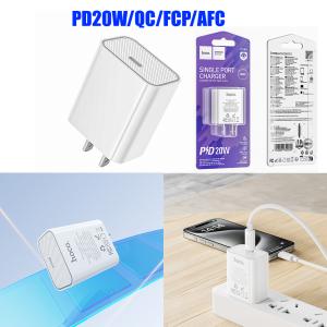 Power Charger PD/QC 20W hoco C143 Adaptor Only - ឆ្នាំងសាក ខ្វីកឆាច hoco C143 PD20W