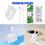 Power Charger PD/QC 20W hoco C143 Set (C to iP) - ឆ្នាំងសាក ខ្វីកឆាច hoco C143 PD20W ឈុត TypeC ទៅ iPhone