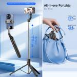Selfie Stick Tripod Bluetooth Remote F15 1.7m - ជើងត្រៃផត ដងថតប្លូធូសតេឡេ F15 1.7 ម៉ែត