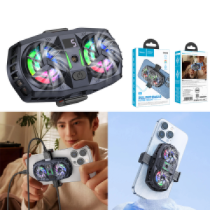 Fan Cooler hoco GM36 dual fan cooler - កង្ហារត្រជាក់ ហូកូ GM36 dual fan cooler