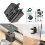 Universal Charger hoco AC15 Walker three-port PD20W(1C2A) - ឆ្នាំងសាក ហូកូ AC15 three-port PD20W មានជើងបំឡែងគ្រប់ប្រភេទ