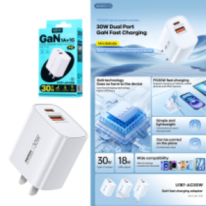 Power Charger Remax RP-U187 PD/QC 30W - ឆ្នាំងសាក ខ្វីកឆាច Remax RP-U187 PD/QC 30W