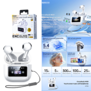 Earphone Bluetooth TWS Noise-Cancelling Remax W20 - កាសប្ល៊ូធូស មួយគូ TWS ការពារសំលេងរំខាន Remax W20
