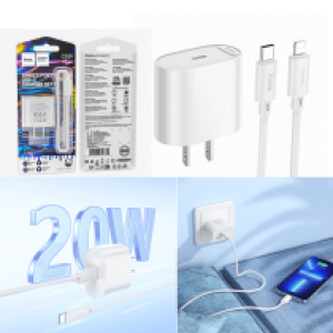 Power Charger Hoco C109 PD20W set(Type-C to iPhone) - ឆ្នាំងសាក ខ្វីកឆាច ហូកូ C109 PD20W ឈុត(TypeC to iPhone)