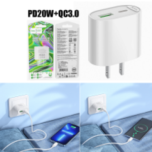 Power Charger Hoco C109 PD20W+QC3.0 2in1 Adaptor Only - ឆ្នាំងសាក ខ្វីកឆាច ហូកូ C1.9(PD20W+QC3.0) 2in1 ដុំសាក