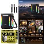 Speaker Bluetooth REMAX RB-M70 300W 2Microphone - បាស់ប្ល៊ូធូសប្រើថ្ម REMAX RB-M70 300W 2មេក្រូ