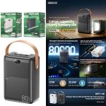Power Bank Remax RPP-118(PD/QC) LED 80000mAh - ថ្មជំនួយ Remax RPP-118(PD/QC) មានពិល 80000មីលីអំពែ