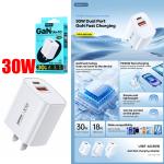 Power Charger Remax RP-U187(USB+Type-C) PD30W - ឆ្នាំងសាក ខ្វីកឆាច Remax RP-U187(USB+TypeC) PD30W
