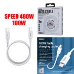 Cable Charger Remax RC-175c Type-C to Type-C 6A 100W - ខ្សែសាកស៊ីលីខូន Remax RC-175c Type-C to TypeC 6A 100W