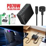 Power Charger hoco C152 PD70W 6-port(5Type-C+1USB) - ឆ្នាំងសាក ខ្វីកឆាច ហូកូ C152 PD70W 6-port(5Type-C+1USB)