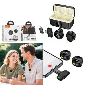 Microphone LIVE Wireless iPhone/TypeC hoco L22 2in1 - ក្បាលមេក្រូអត់ខ្សែ hoco L22 iPhone/Type-C 2in1