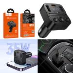 Car Bluetooth FM transmitter hoco E87 PD/QC 35W - ប្លូធូឡាន FM បញ្ជូនសំលេង hoco E87 PD/QC 35W
