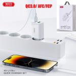 Power Charger XO L119 QC3.0/ AFC/FCP Set Lightning - ឆ្នាំងសាក ខ្វីកឆាច XO L119 QC3.0/ AFC/FCP ឈុត iPhone