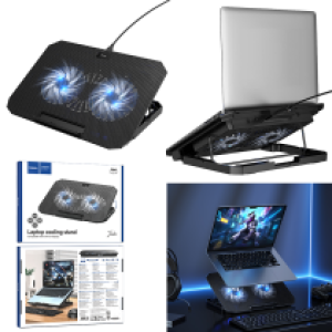 Laptop cooling stand hoco GA4 - ជើងទ្រ កុំព្យូទ័រយួរដៃ មានកង្ហារ hoco GA4