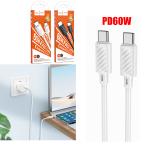 Cable Charger hoco X88 PD 60W TypeC to TypeC - ខ្សែសាក ហូកូ X88 ក្បាល PD 60W Type-C to Type-C