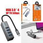 HUB USB hoco HB1C(TypeC to USB3.0*4) - ដុំបំបែក USB ហូកូ HB1C(Type-C to USB3.0*4)