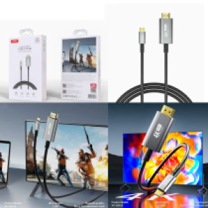 Converter Type-c to HDMI 4K XO GB019 Cable 1.8M - ដុំបំបែក Type-C ទៅ HDMI XO GB019 4K 1.8ម៉ែត