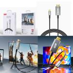 Converter Type-c to HDMI 4K XO GB019 Cable 1.8M - ដុំបំបែក Type-C ទៅ HDMI XO GB019 4K 1.8ម៉ែត