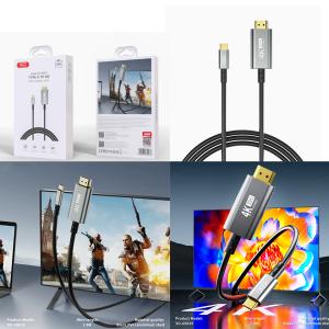 Converter Type-c to HDMI 4K XO GB019 Cable 1.8M - ដុំបំបែក Type-C ទៅ HDMI XO GB019 4K 1.8ម៉ែត
