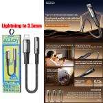 Converter Lightning to AUX 3.5mm Female REMAX CB08(i-3.5F) - ឌុយបំលែង iPhone ទៅ ឌុយកាស 3.5មម ញី REMAX CB08(i-3.5F)