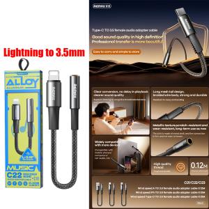 Converter Lightning to AUX 3.5mm Female REMAX CB08(i-3.5F) - ឌុយបំលែង iPhone ទៅ ឌុយកាស 3.5មម ញី REMAX CB08(i-3.5F)