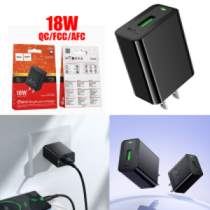 Power Charger Hoco CS92 18W(QC/FCC/AFC) Adaptor Only - ឆ្នាំងសាក ខ្វីកឆាច ហូកូ CS92 QC3.0 រុន 1 Adaptor Only