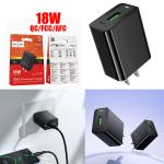 Power Charger Hoco CS92 18W(QC/FCC/AFC) Adaptor Only - ឆ្នាំងសាក ខ្វីកឆាច ហូកូ CS92 QC3.0 រុន 1 Adaptor Only