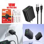Power Charger Hoco CS92 18W(QC/FCC/AFC) Set Micro - ឆ្នាំងសាក ខ្វីកឆាច ហូកូ CS92 QC3.0 រុន 1 ឈុត Micro