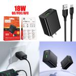 Power Charger Hoco CS92 18W(QC/FCC/AFC) Set TypeC - ឆ្នាំងសាក ខ្វីកឆាច ហូកូ CS92 QC3.0 រុន 1 ឈុត Type-C