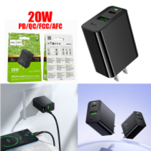 Power Charger Hoco CS94 PD20W+QC3.0 2in1 Adaptor Only - ឆ្នាំងសាក ខ្វីកឆាច ហូកូ CS94(PD20W+QC3.0) 2in1 ដុំសាក