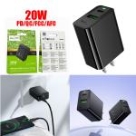 Power Charger Hoco CS94 PD20W+QC3.0 2in1 Adaptor Only - ឆ្នាំងសាក ខ្វីកឆាច ហូកូ CS94(PD20W+QC3.0) 2in1 ដុំសាក