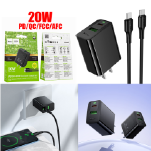 Power Charger Hoco CS94 PD20W+QC3.0 2in1 Set TypeC - ឆ្នាំងសាក ខ្វីកឆាច ហូកូ CS94(PD20W+QC3.0) 2in1 ឈុត Type-C