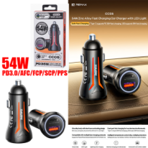 Power Car Charger Fast Remax CC05 54W - ឆ្នាំងសាកក្នុងឡាន លឿន Remax CC05 54 វ៉ាត់