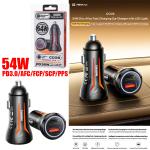 Power Car Charger Fast Remax CC05 54W - ឆ្នាំងសាកក្នុងឡាន លឿន Remax CC05 54 វ៉ាត់