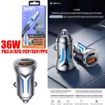 Power Car Charger Fast Remax CC06 36W - ឆ្នាំងសាកក្នុងឡាន លឿន Remax CC06 36 វ៉ាត់