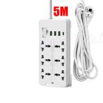 Power Strip 6Socket 3USB+1PD 5M - ព្រីភ្លើង 6រុនភ្លើង និង 3USB+1PD 5ម៉ែត