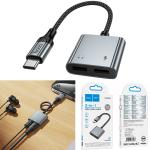 Converter Type-C to 2Type-C hoco UPA34A - ឌុយបំលែងTypeC ទៅ 2TypeC hoco UPA34A