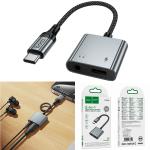 Converter Type-C to (Type-C+3.5) hoco UPA34 - ឌុយបំលែងTypeC ទៅ (Type-C+3.5) hoco UPA34