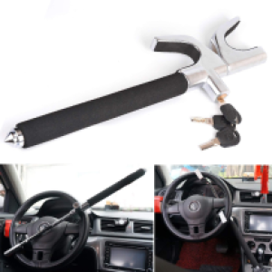 Car Lock Steering double Hook - សោចាក់ចង្កូតឡាន ត្រពួកពីរ