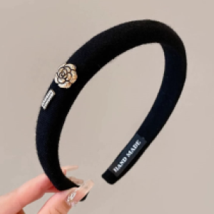 Headband D3 Women #Black camellia - បូរសក់ D3 Women #Black camellia