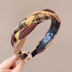 Headband D5 Women #Yellow brown - បូរសក់ D5 Women #Yellow brown