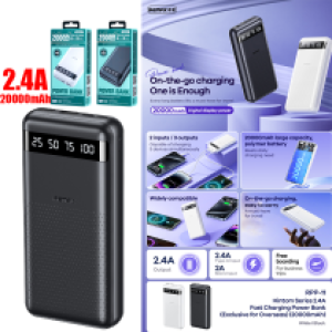 Power Bank Remax RPP-11 2.4A 20000mAh - ថ្មជំនួយ Remax RPP-11 2.4A 20000មីលីអំពែ