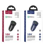 Power Car Charger QC3.0 Hoco ​Z39 Adaptor - ឆ្នាំសាកក្នុឡាន ហូកូ Z39 រុនសាក 2