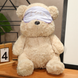 Doll Eye Mask Bear 35cm - តុក្កតា Eye Mask Bear 35cm