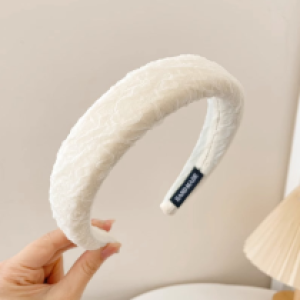 Headband D10 White tulle headband - បូរសក់ D10 White tulle headband