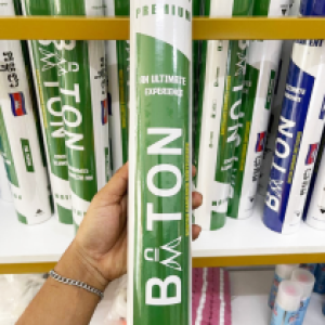 Badminton shuttle Baton premium12pcs - គ្រាប់សី Baton ពណ័បៃតង​ 12pcs