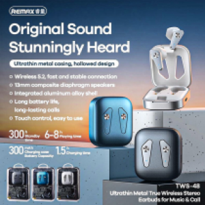 Earphone Bluetooth TWS Remax TWS-48 - កាសប្ល៊ូធូស មួយគូ TWS Remax TWS-48