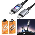 Cable Charger hoco U144 60W (C to C) - ខ្សែសាកស្រោបក្រណាត់ hoco U144 60W TypeC to TypeC