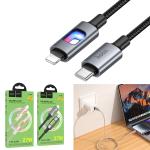 Cable Charger hoco U144 PD27W (C-I) - ខ្សែសាកស្រោបក្រណាត់ hoco U144 PD27W TypeC to iPhone