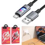 Cable Charger hoco U144 TypeC - ខ្សែសាកស្រោបក្រណាត់ hoco U144 Type-C
